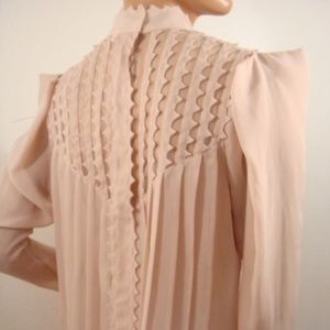 MAX AZRIA COUTURE RUNWAY PINK SHEER TOP EDGY S NEW